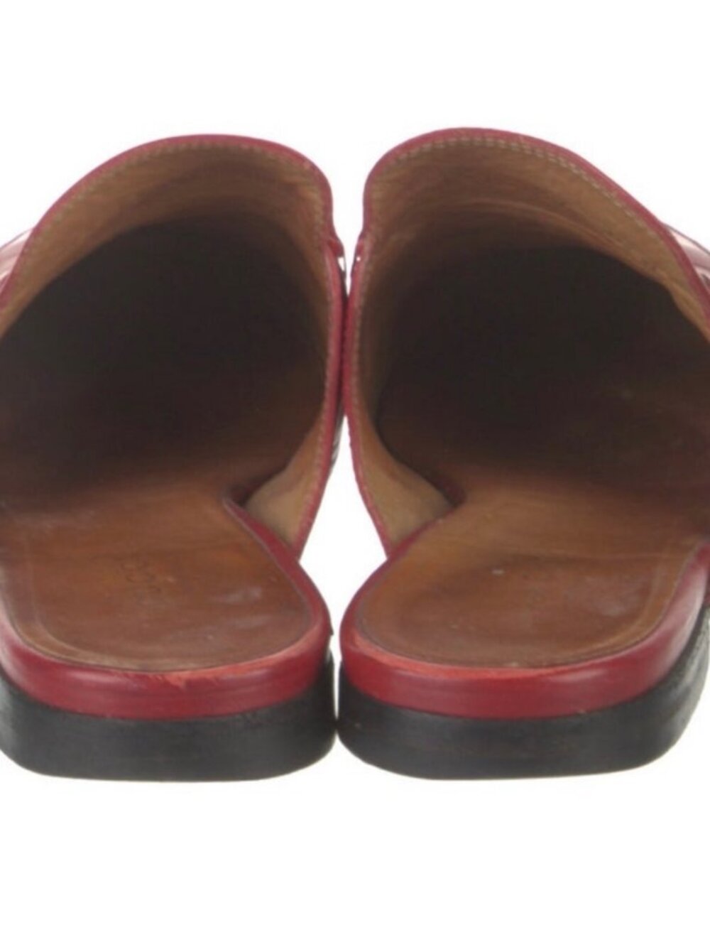 Gucci Princetown Red Leather Horsebit Mules US 7